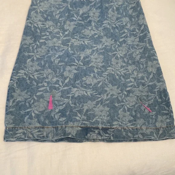 Rag & Bone Jean denim tie dress floral xs - Picture 12 of 14